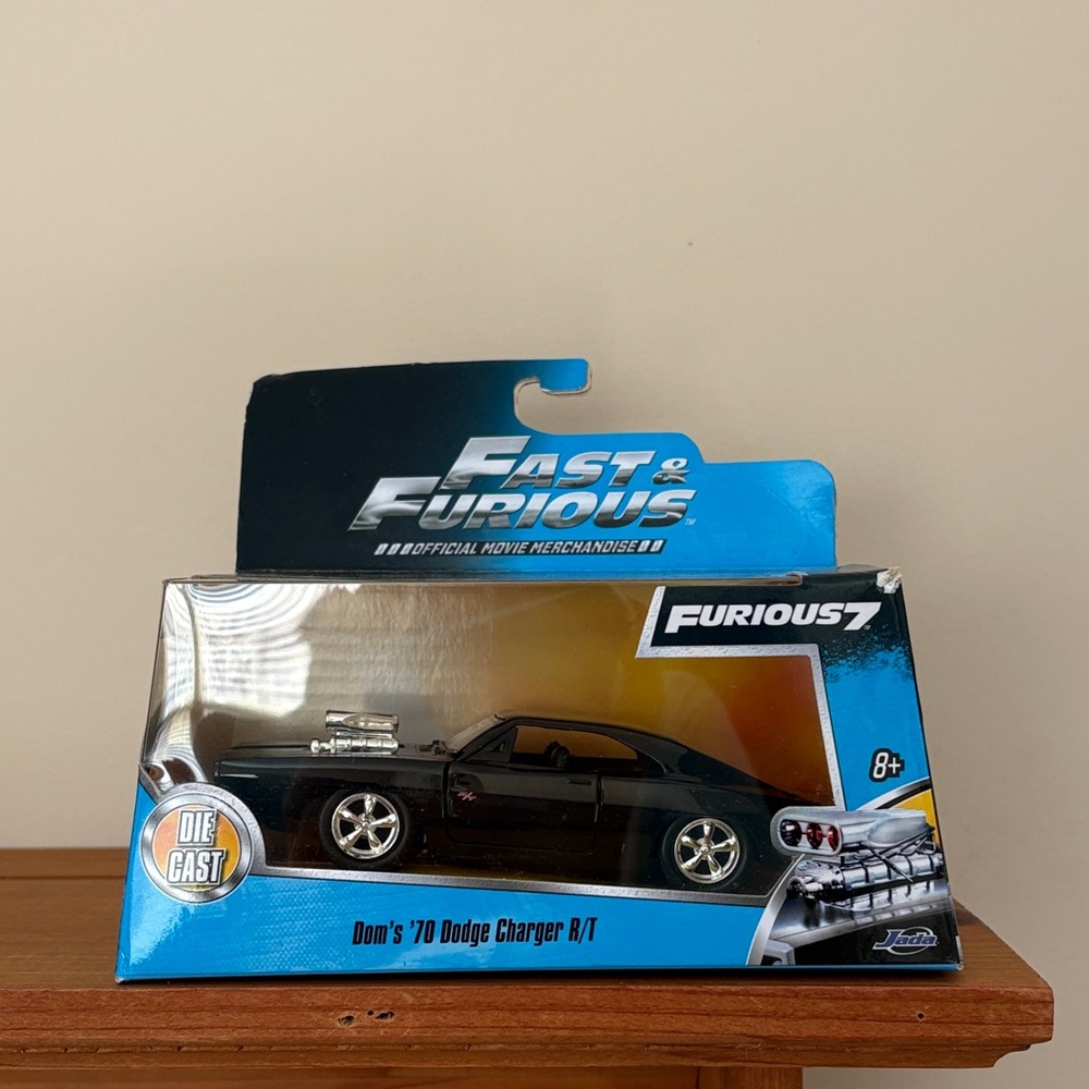 Fast & Furious Dom's '70 Dodge Charger R/T Die-Cast Toy Car - Black
